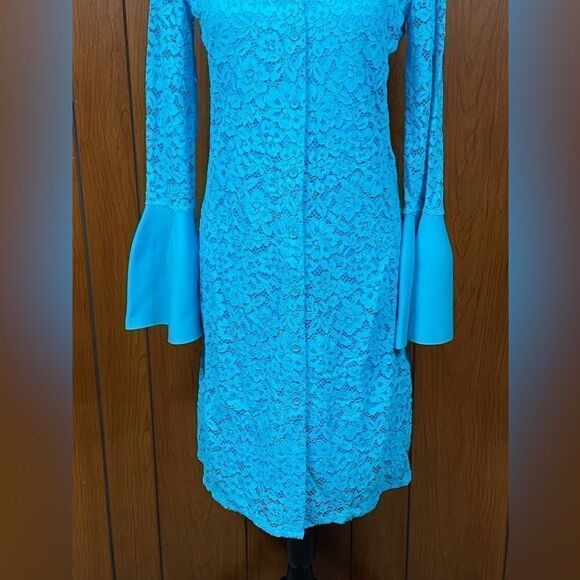 Proenza Schouler floral lace shirtdress size 4 - Picture 8 of 15